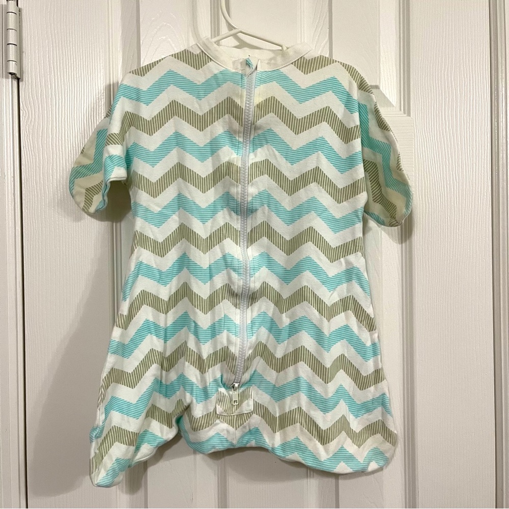 Cozy sleeper by Revelae aqua gray baby sleep sac 3-9 months